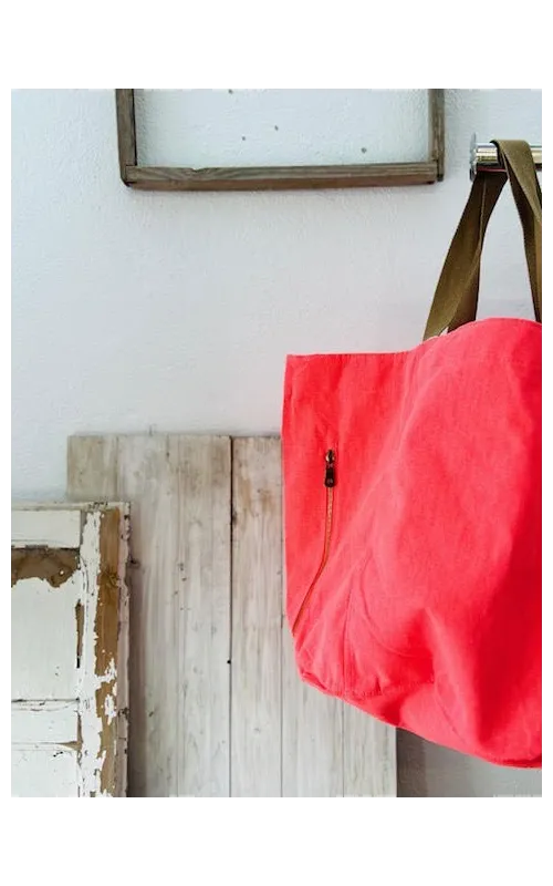 Bolsa Loneta Rosa Flúor