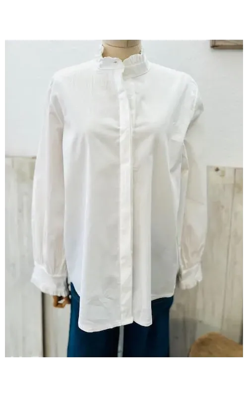 Camisa Serina Volante Blanca
