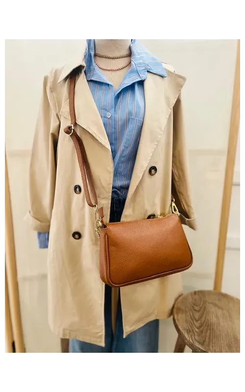 Bolso Baguette Camel