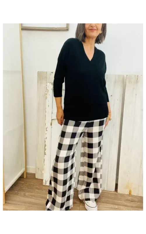 Pantalones Maxi Cuadro