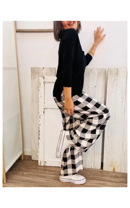 Pantalones Maxi Cuadro