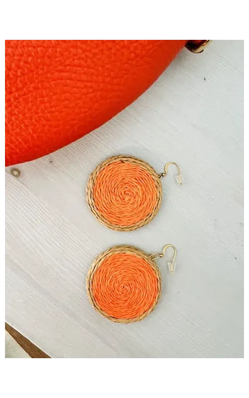 Pendientes Disco Naranja
