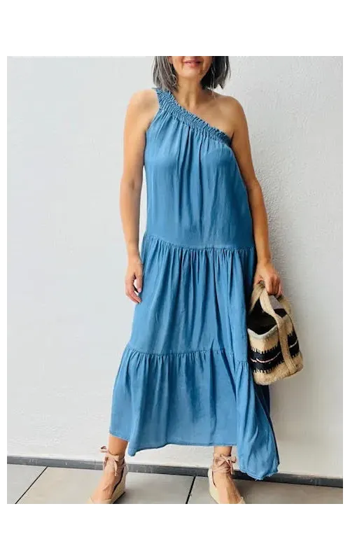 Vestido Denim Asimétrico