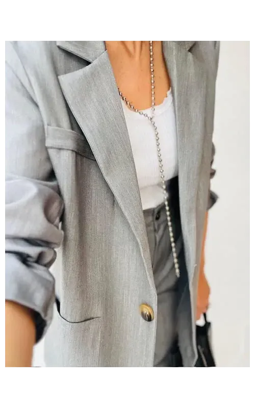 Blazer Oversize Jimena Gris