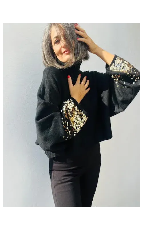 Jersey Lentejuelas Negro