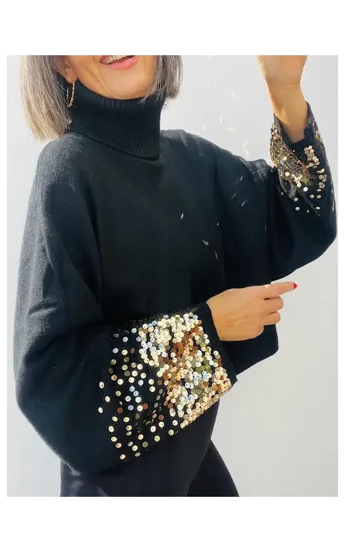 Jersey Lentejuelas Negro