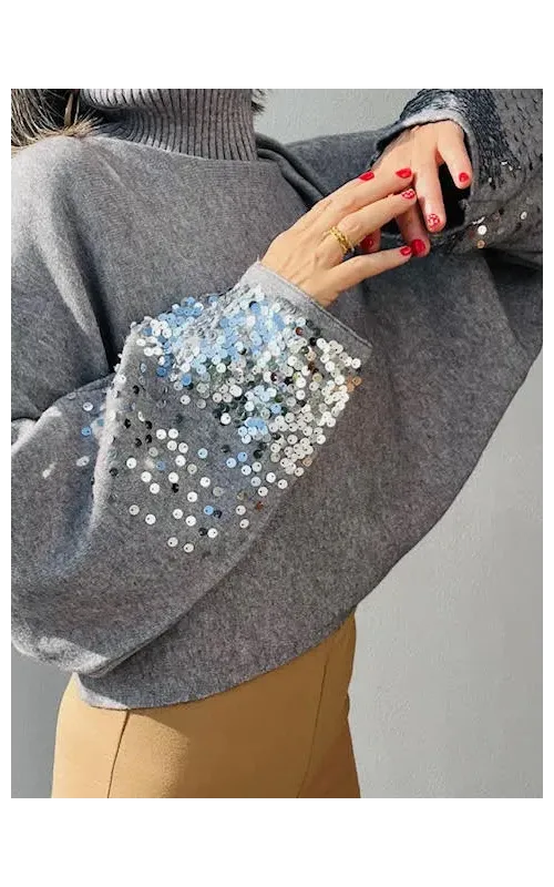 Jersey Lentejuelas Gris
