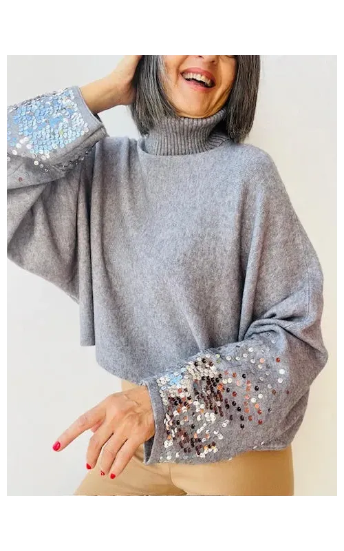 Jersey Lentejuelas Gris