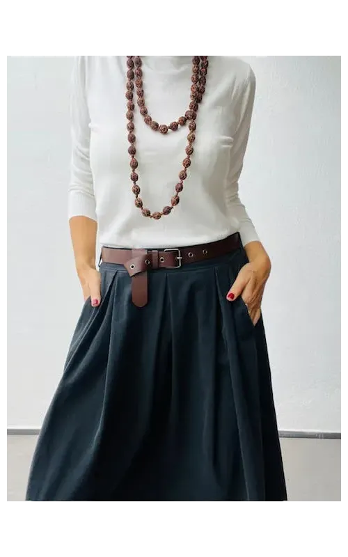 Falda Micro Pana Gris