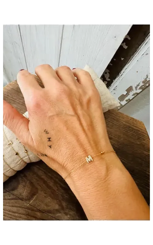 Pulsera Letras Mini Circonios