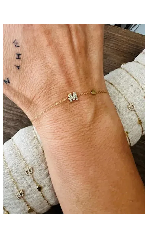 Pulsera Letras Mini Circonios