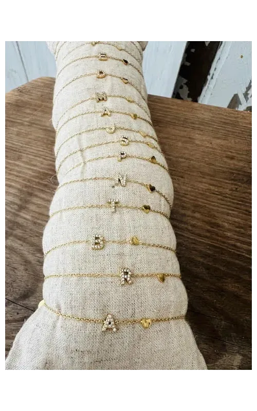 Pulsera Letras Mini Circonios