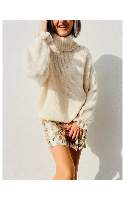 Minifalda Lentejuelas Doradas