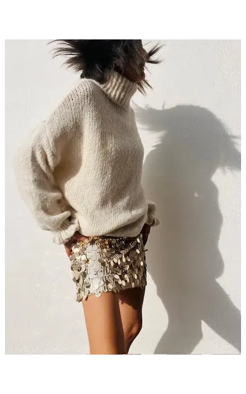 Minifalda Lentejuelas Doradas