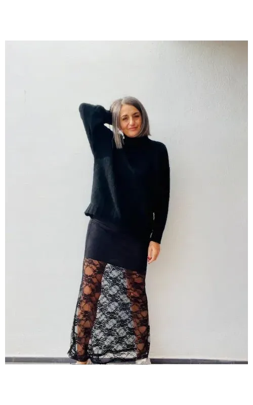 Falda Blonda Negra