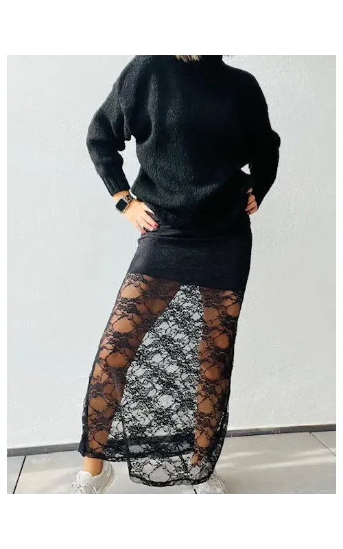 Falda Blonda Negra