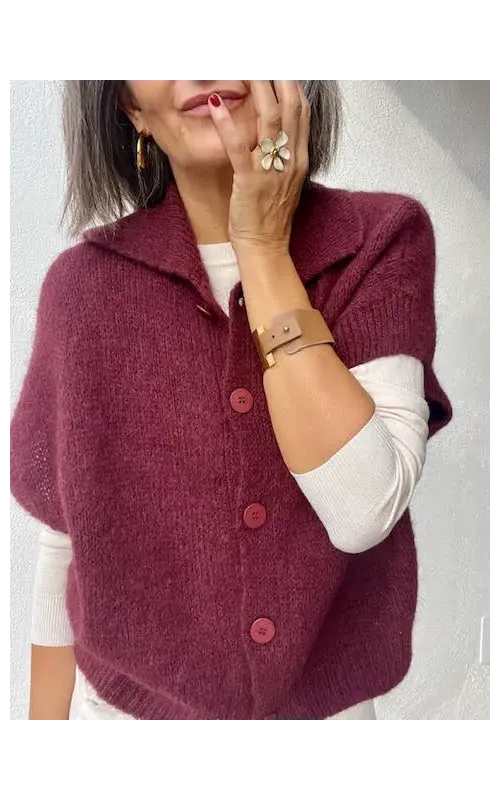 Chaleco Georgina Burdeos