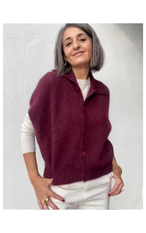 Chaleco Georgina Burdeos