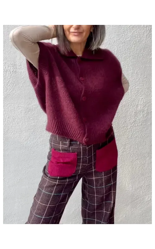 Chaleco Georgina Burdeos
