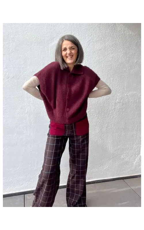 Chaleco Georgina Burdeos
