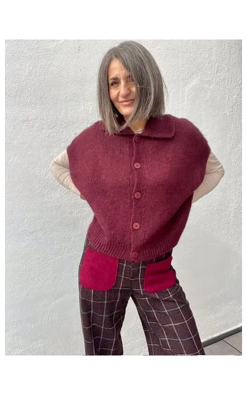 Chaleco Georgina Burdeos