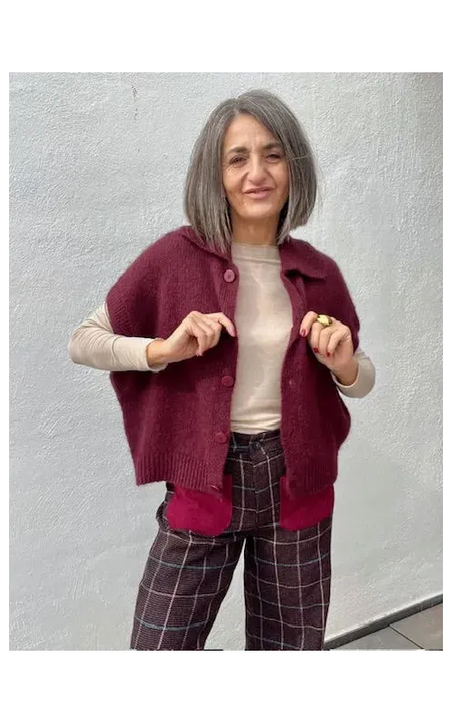 Chaleco Georgina Burdeos
