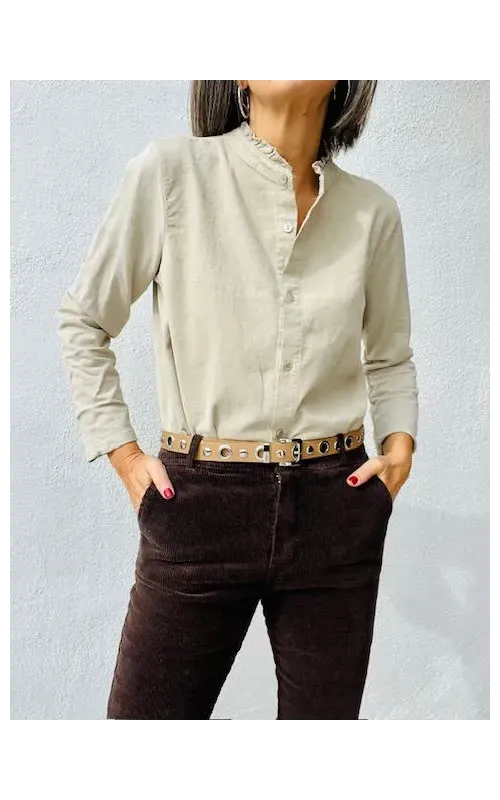 Pantalones Pana Flare Choco