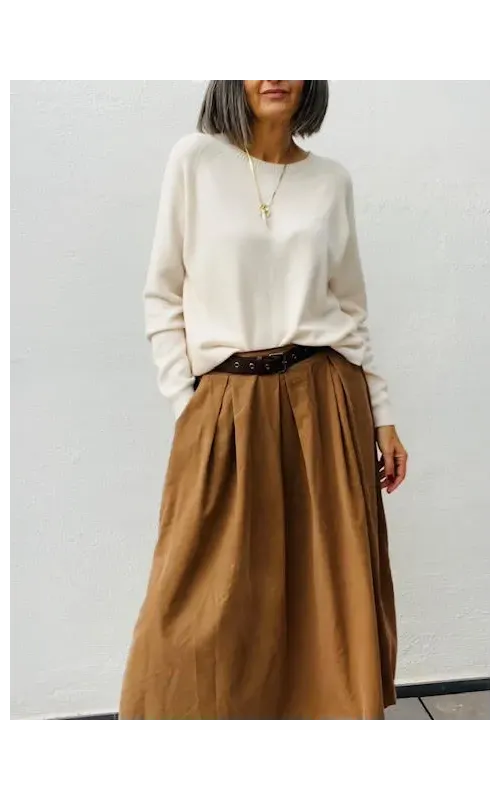 Falda Micro Pana Camel
