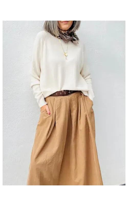 Falda Micro Pana Camel