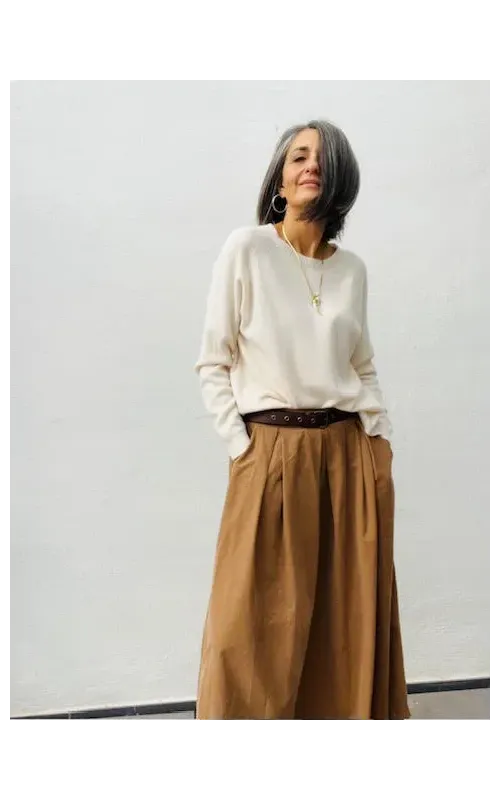 Falda Micro Pana Camel
