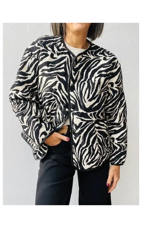 Chaqueta Acolchada Cebra