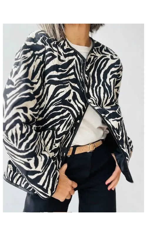 Chaqueta Acolchada Cebra
