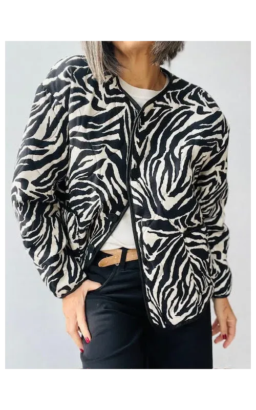 Chaqueta Acolchada Cebra