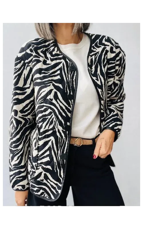 Chaqueta Acolchada Cebra