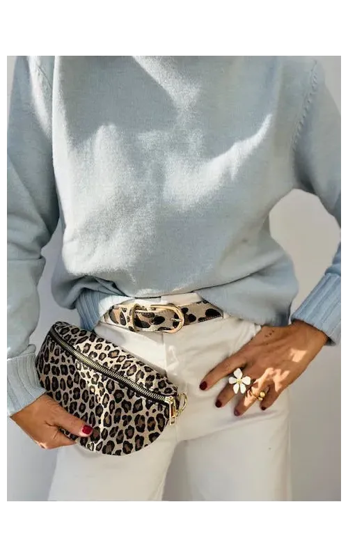 Riñonera Print Beige