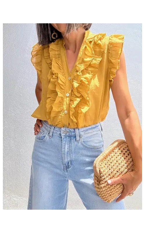 Blusa Elena Mostaza